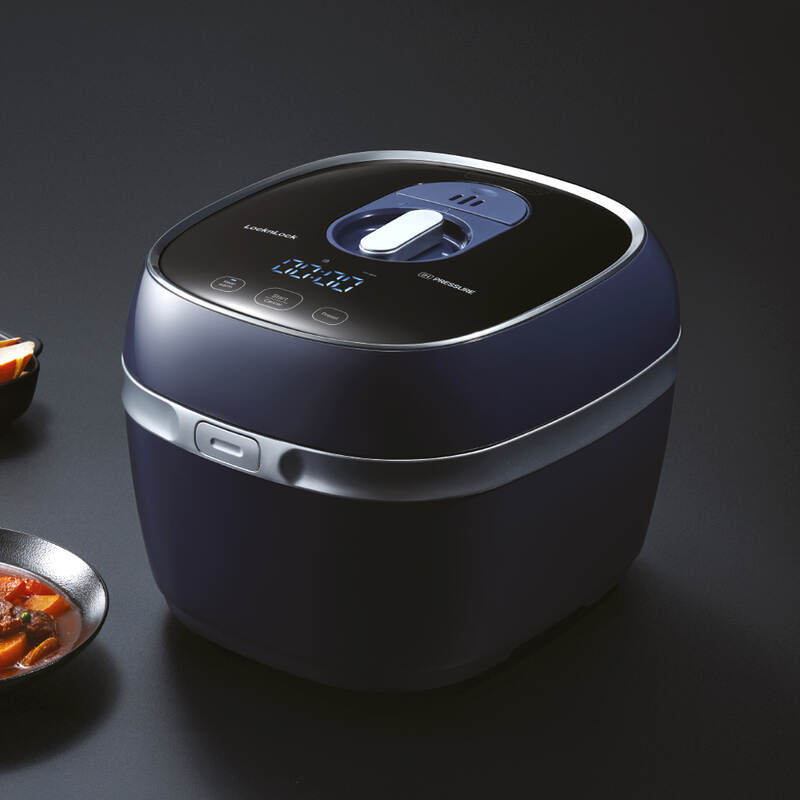 Nồi Cơm Điện Cao Tần Locknlock Ih Pressure Rice Cooker - 220V, 50Hz, 1300W, 1.8L - Màu Xám - EJR526GRY, , large image number null